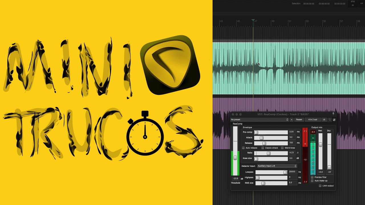 C&oacute;mo hacer compresi&oacute;n de audio sidechain en 1 minuto