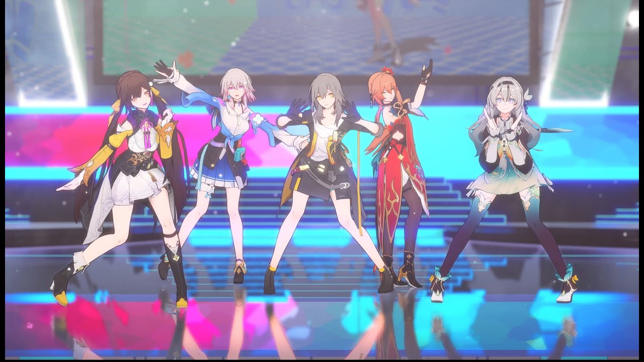 【Honkai：Star Rail MMD／4K／60FPS】Stelle × March 7th × Sushang × Guinaifen × Firefly【MOTTO!!】