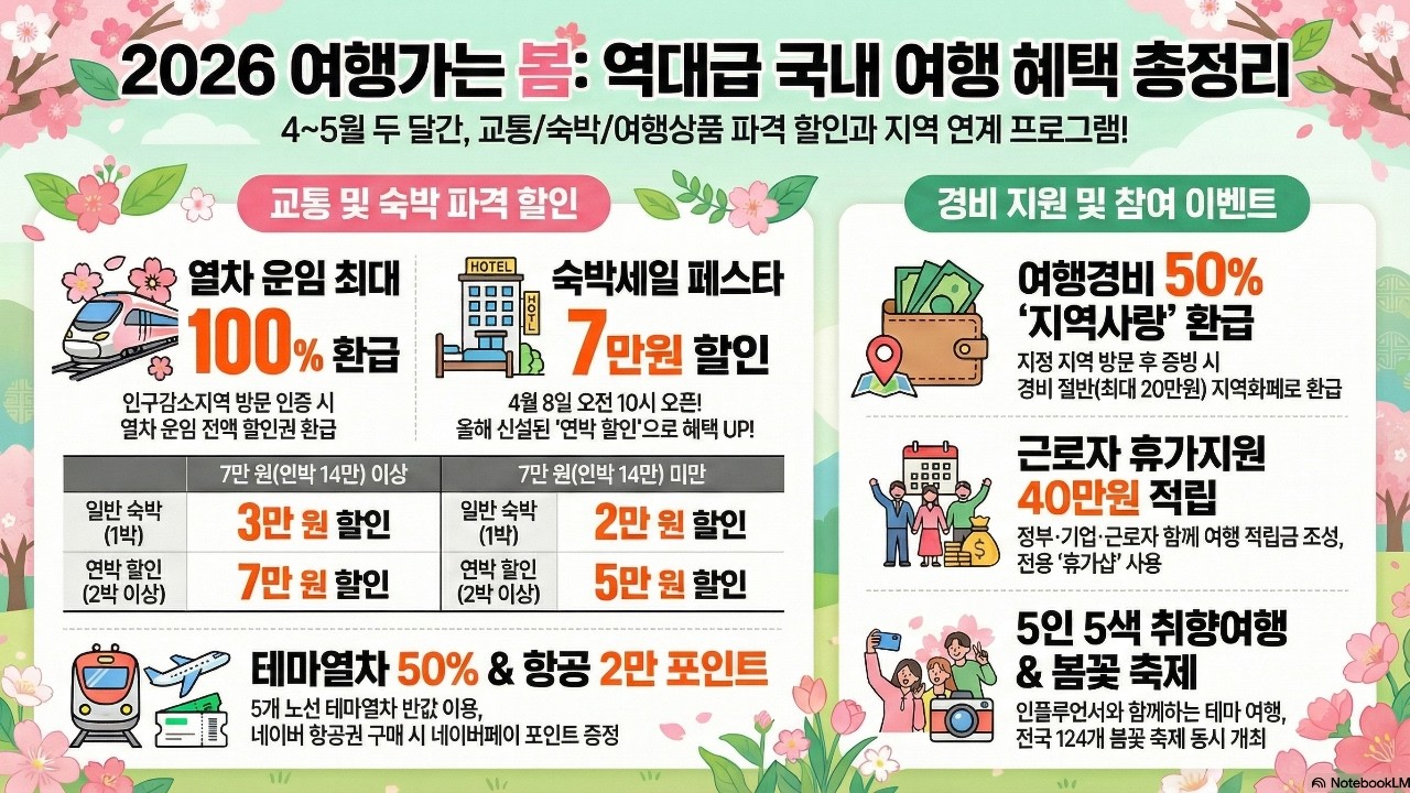여행가는 봄 기차표 숙박 할인 #2026여행가는봄 #여행가는봄캠페인 #스마트가이드 #국내여행 #봄나들이 #봄꽃축제 #기차여행할인 #숙박세일페스타 #숙박할인권 #지역사랑휴가지원