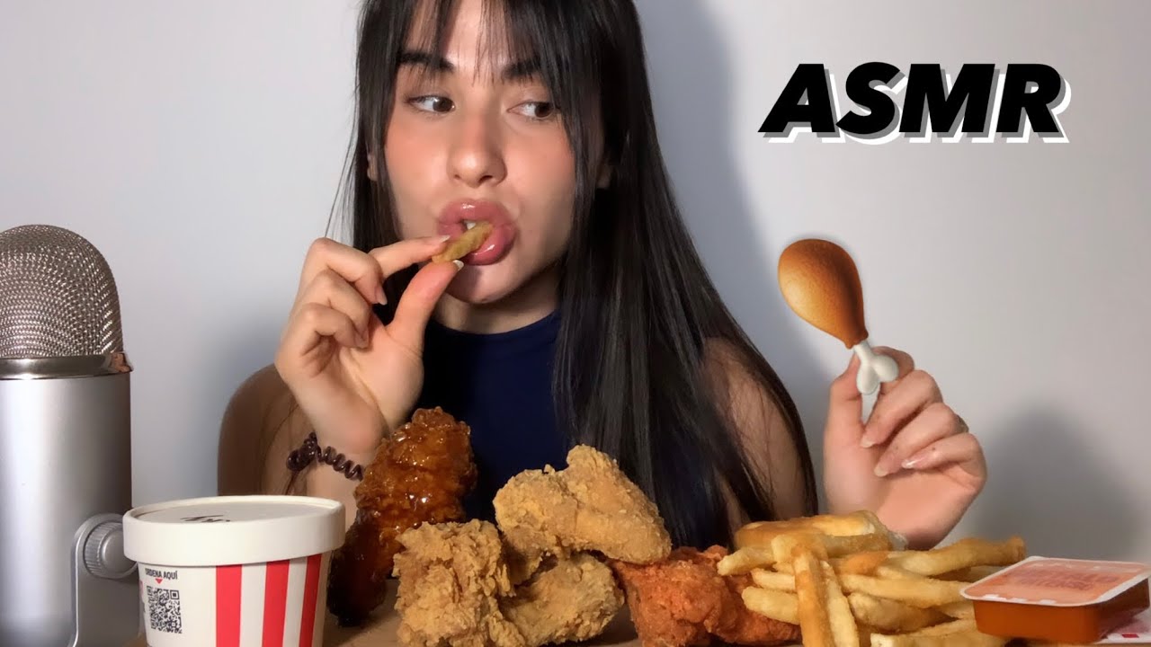COMIENDO FRIED CHICKEN ♡ASMR