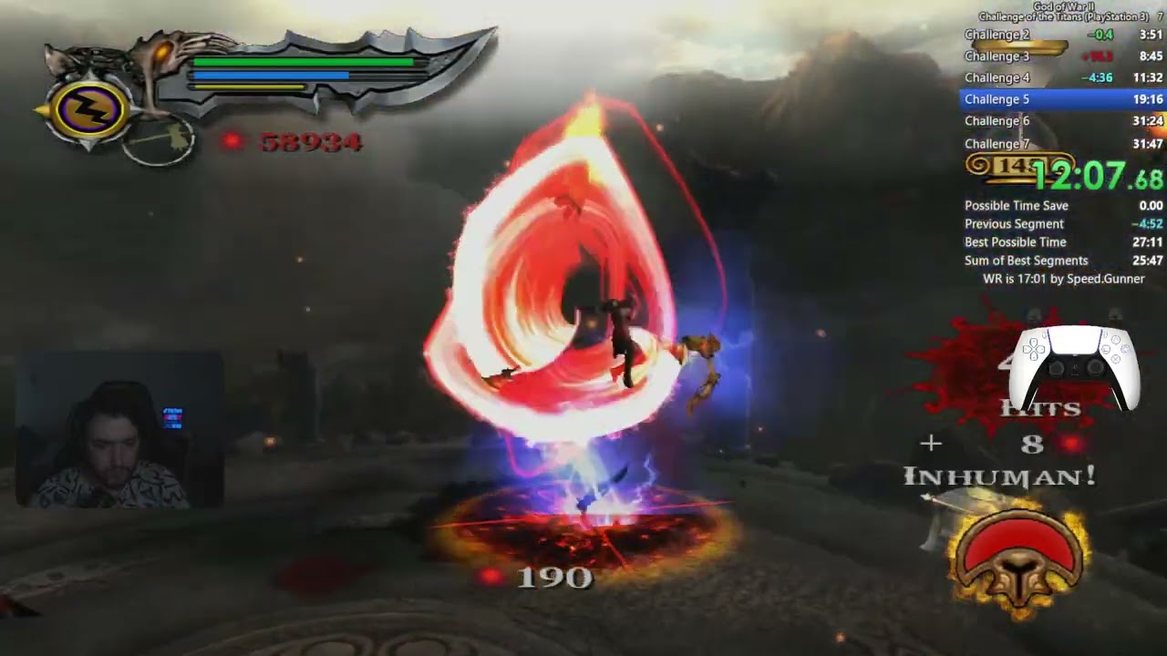 GOD OF WAR 2 CHALLENGE OF THE TITANS (20:13) SPEEDRUN
