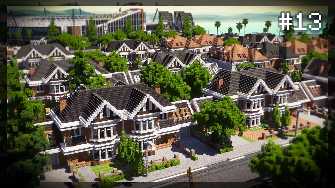 Minecraft City #13 - Suburbs [Timelapse]