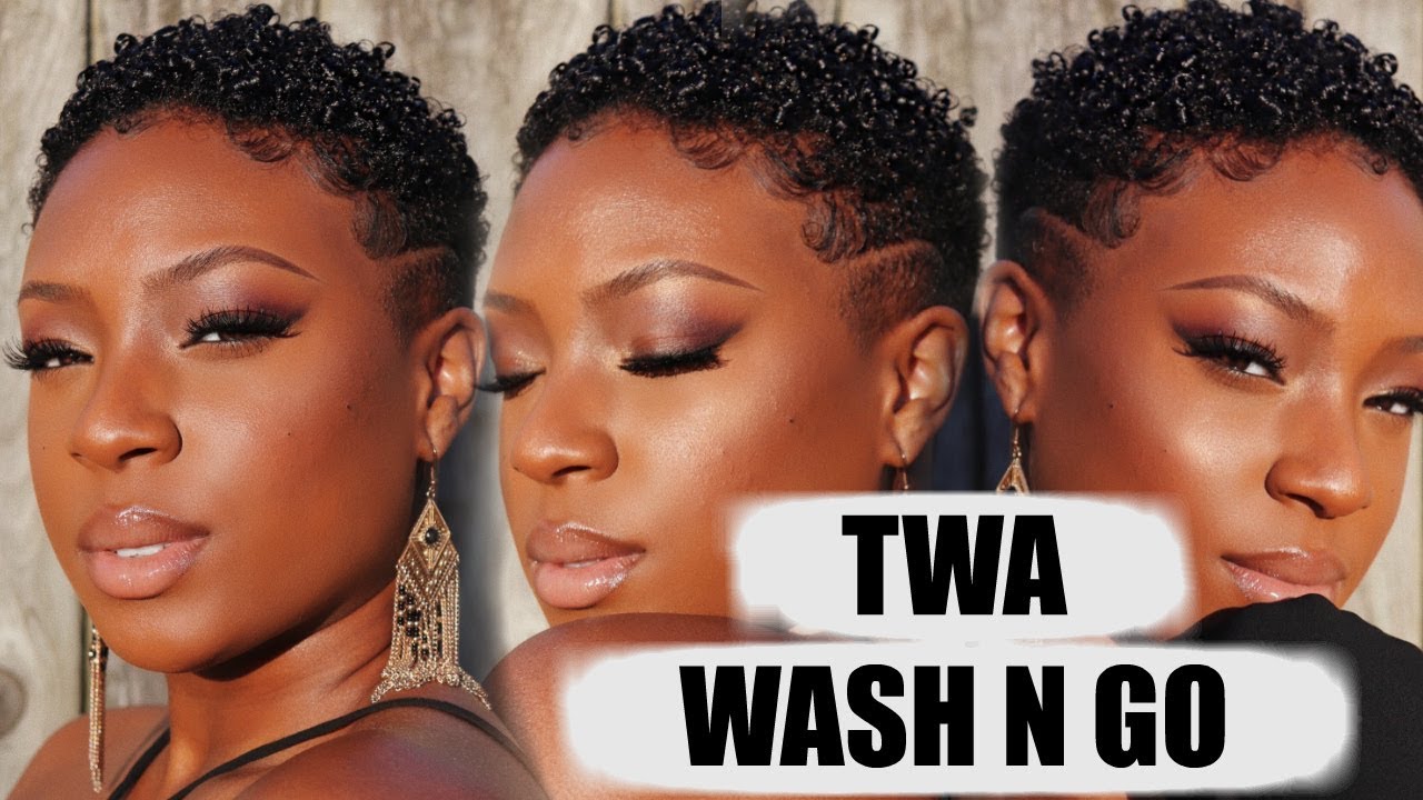 Updated Tapered TWA Wash 'n Go Routine! Non-frizzy, Shiny Curls