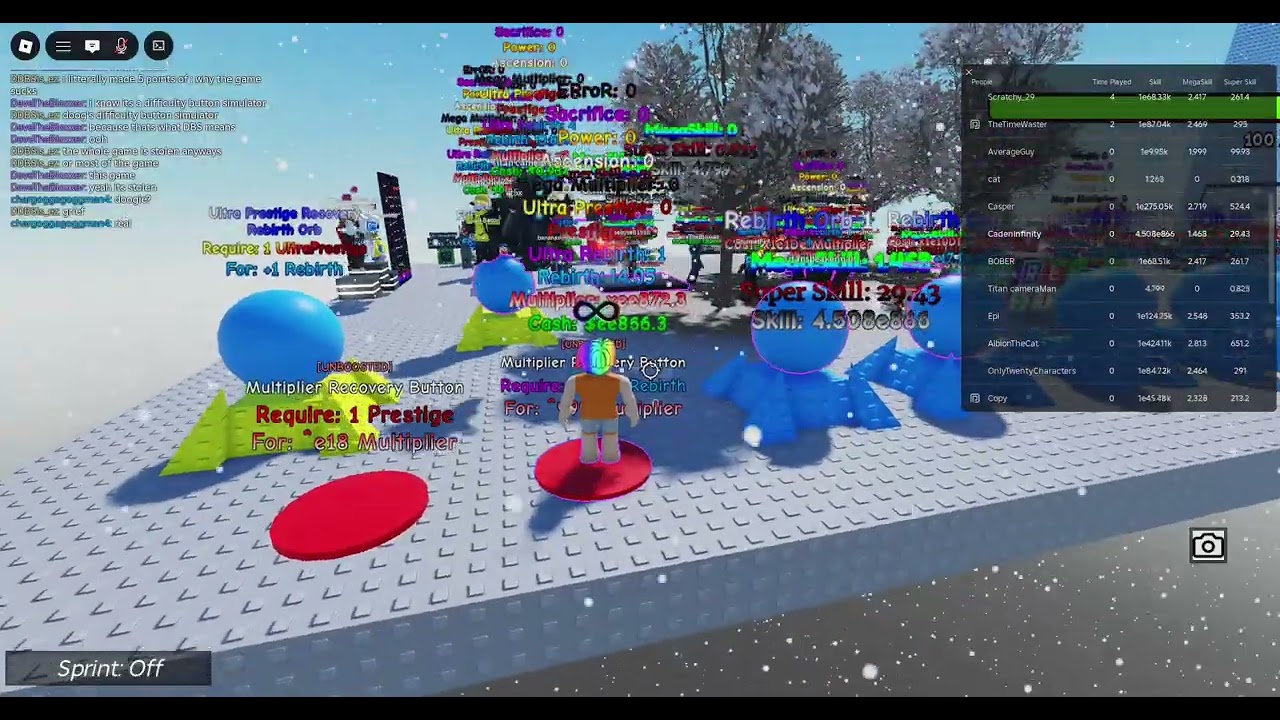 Playing Exponentiated Difficulty Button Simulator