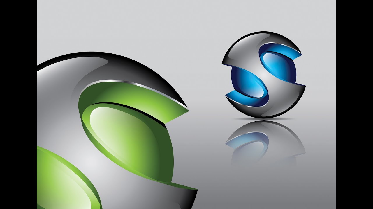 How to create FULL 3D Logo Design in Adobe Illustrator CS5 HD1080p (S1)