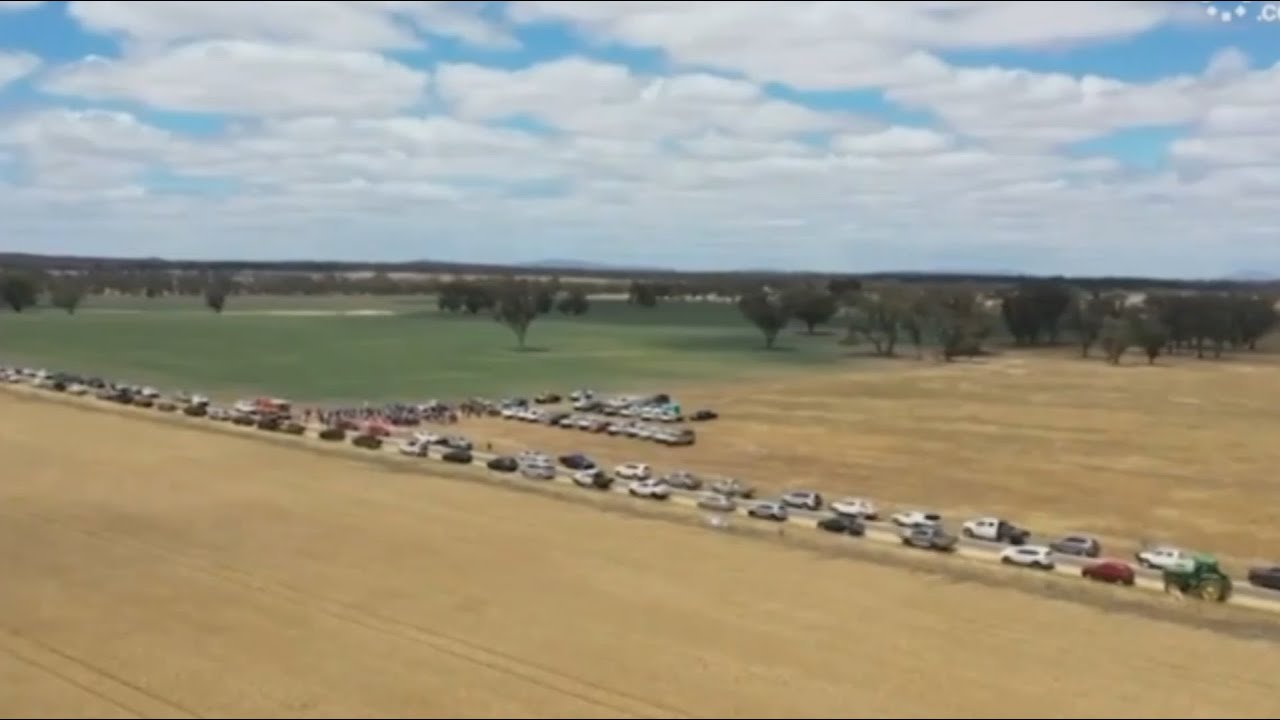 &lsquo;Fighting back&rsquo;: Victorian farmers &lsquo;face off&rsquo; against VicGrid in renewables protest