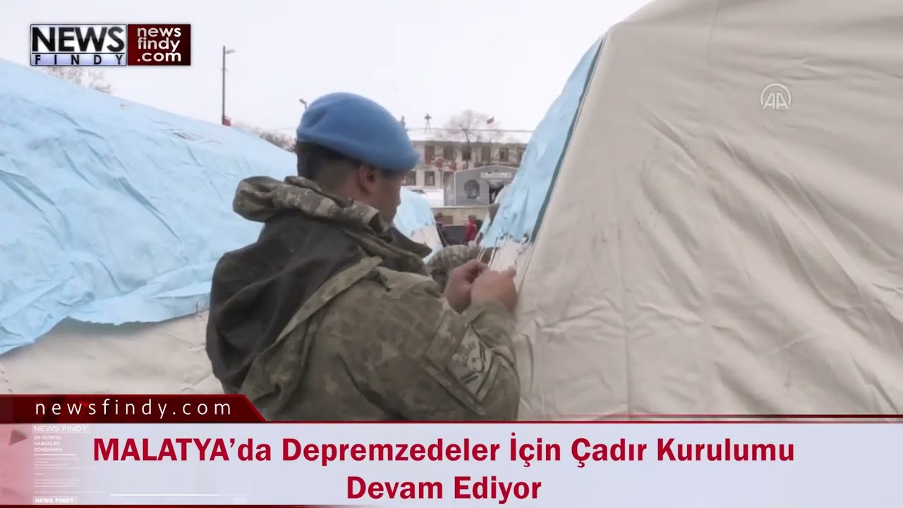 MALATYA’da Depremzedeler İçin Çadır Kurulumu Devam Ediyor Havadan Görüntü Dron Çekimi