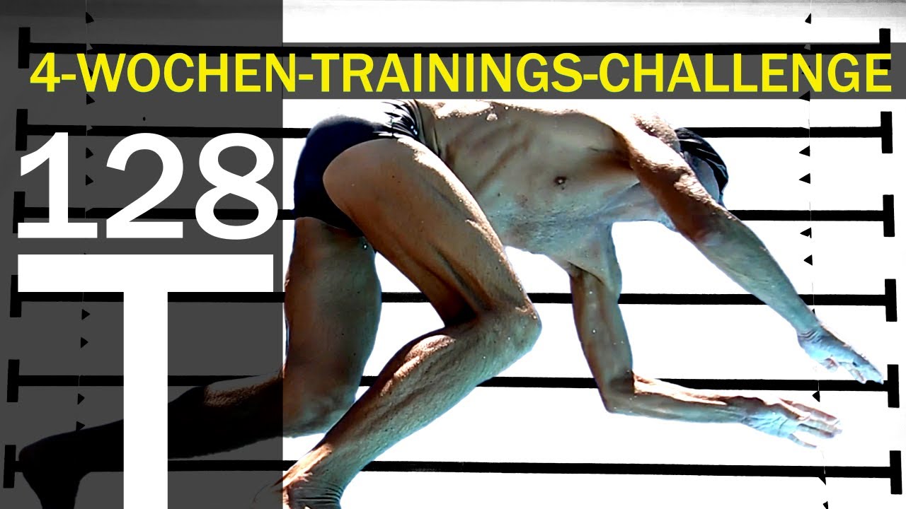 4-WOCHEN-TRAININGS-CHALLENGE mit 12 PLÄNEN | Schwimmtraining Trainingsplan 128 + PDF-Download