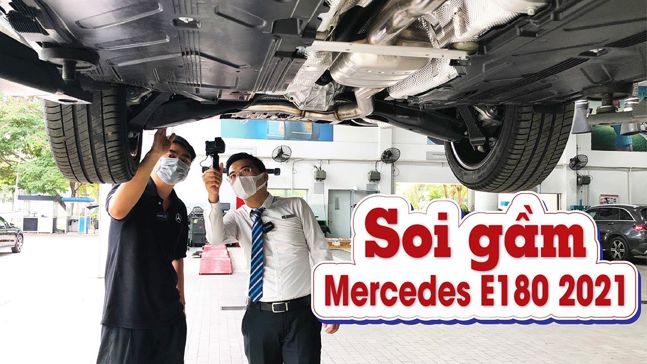 Soi chi tiết gầm Mercedes E180 - Gầm xe sang c&oacute; g&igrave; kh&aacute;c xe b&igrave;nh d&acirc;n... ? | Huy Mercedes