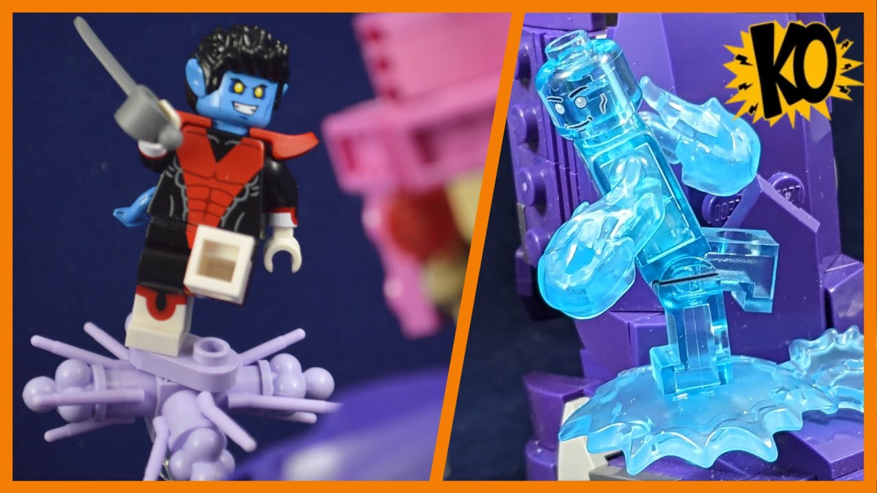 Custom Lego Nightcrawler and Iceman (Custom Lego Uncanny X-Men Minifigures by KO Custom Minifigs)
