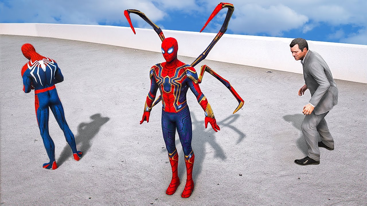 Stealing EVERY SPIDERMAN Suit In GTA 5...