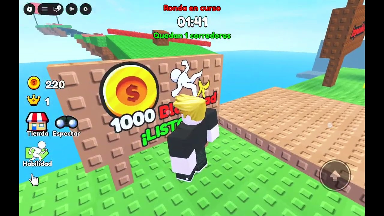 Jugando correr o morir Roblox