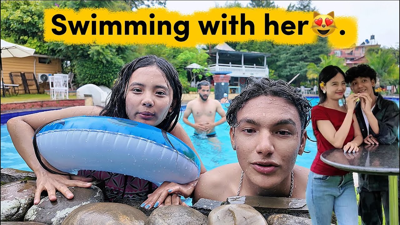Bhumika sanga swimming 😍 . PAWAN GIRI