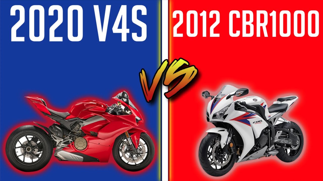 2020 DUCATI Panigale V4S vs 2012 HONDA CBR1000RR 👊[RAW NO MUSIC]