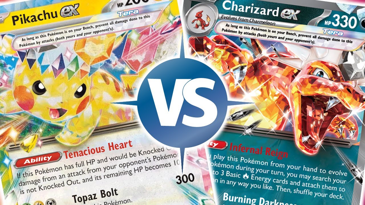 Pikachu ex VS Charizard ex - Surging Sparks | Table Top Battle
