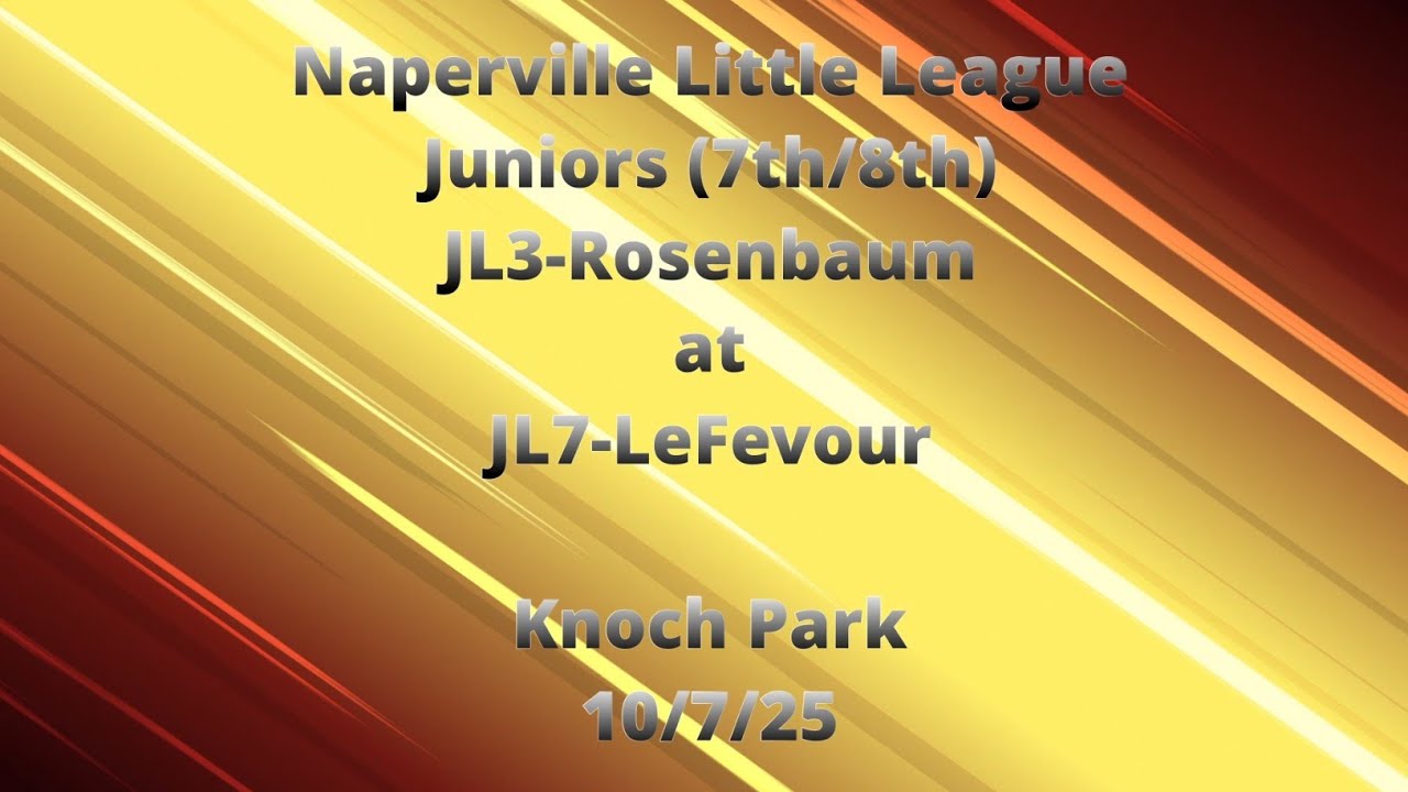 Naperville League Fall Ball - Juniors - Rosenbaum at LeFevour