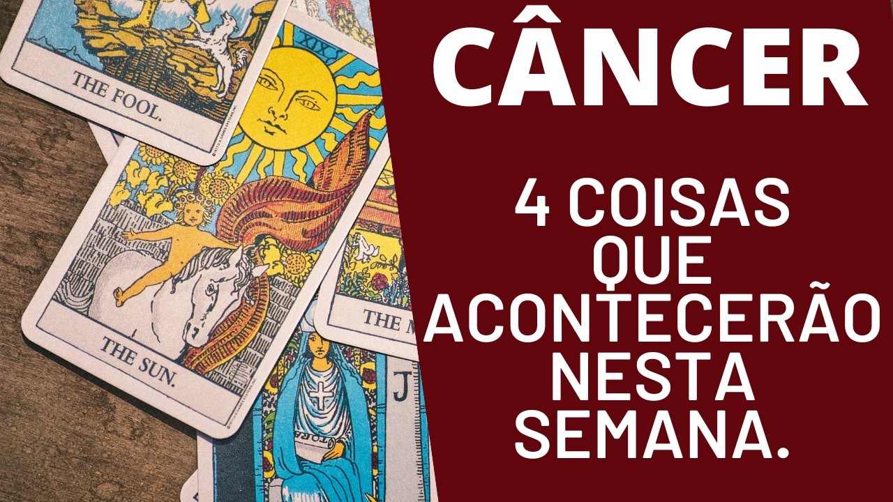 CÂNCER♋| 4 REVELAÇÕES PARA ESTA SEMANA! ( HORÓSCOPO/TAROT).