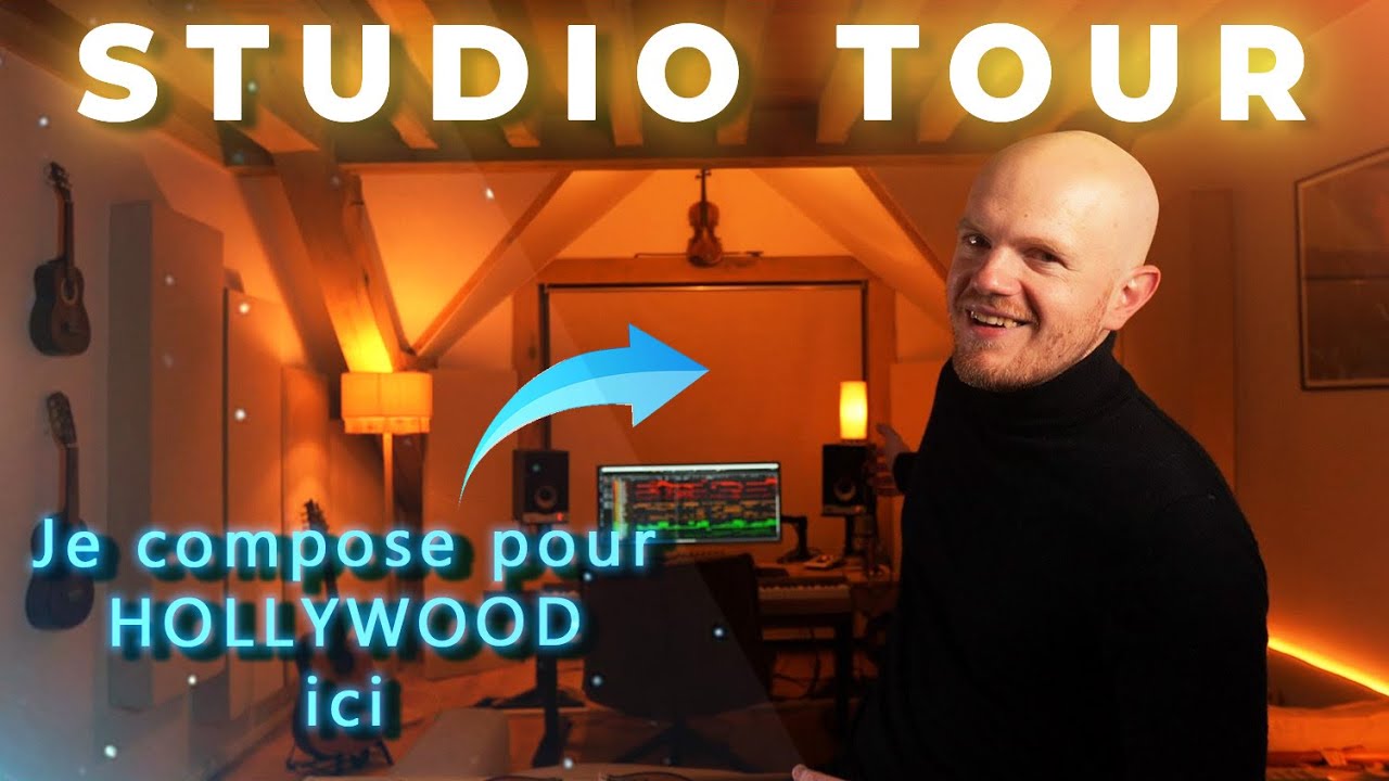 Studio Tour - Ordinateur, clavier midi, instruments, traitement acoustique...