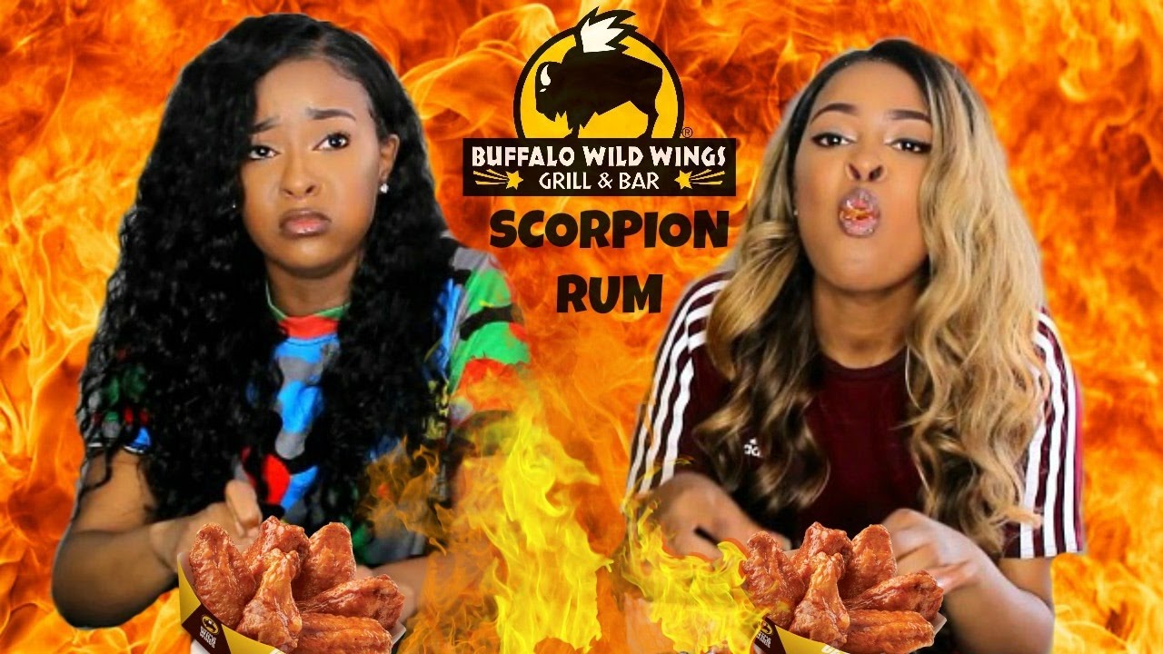EXTREME SCORPION RUM BUFFALO WILD WINGS CHALLENGE!!! HOTTER THAN BLAZIN WINGS | Pitts Twins