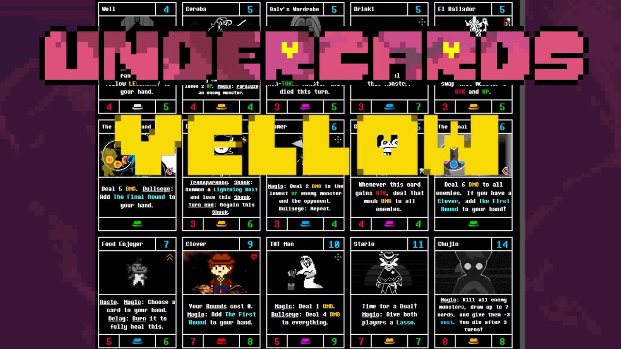 The Undertale Yellow Undercards update experience