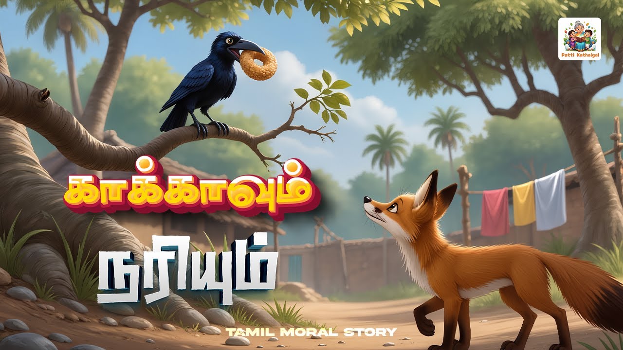 காகமும் நரியும் | The Crow and the Fox | Tamil Moral Story | Patti Kathaigal