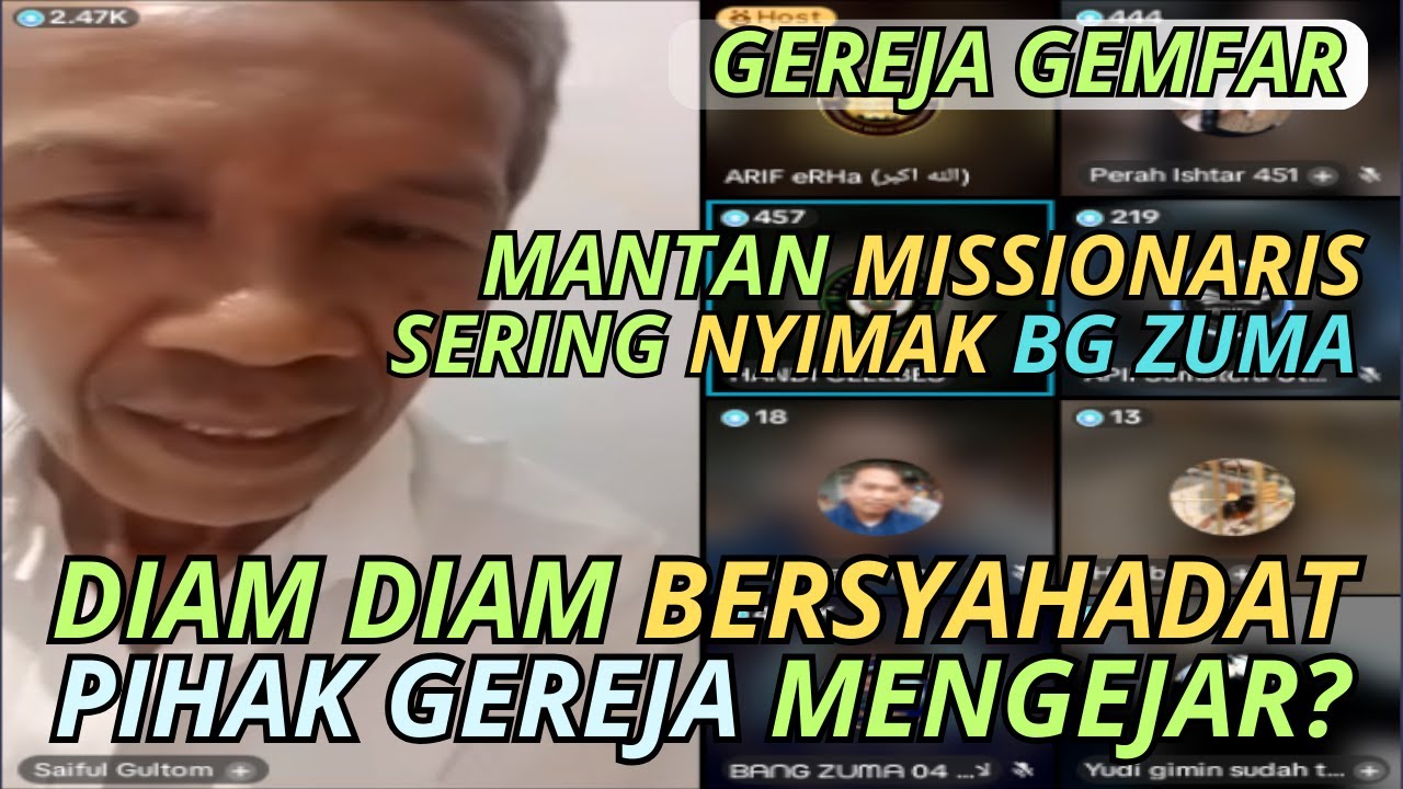 PAK GULTOM MANTAN MISSIONARIS YG SERING NYIMAK GURUNDA ZUMA, MEMILIH MUALLAF DAN DIKEJAR KELUARGA