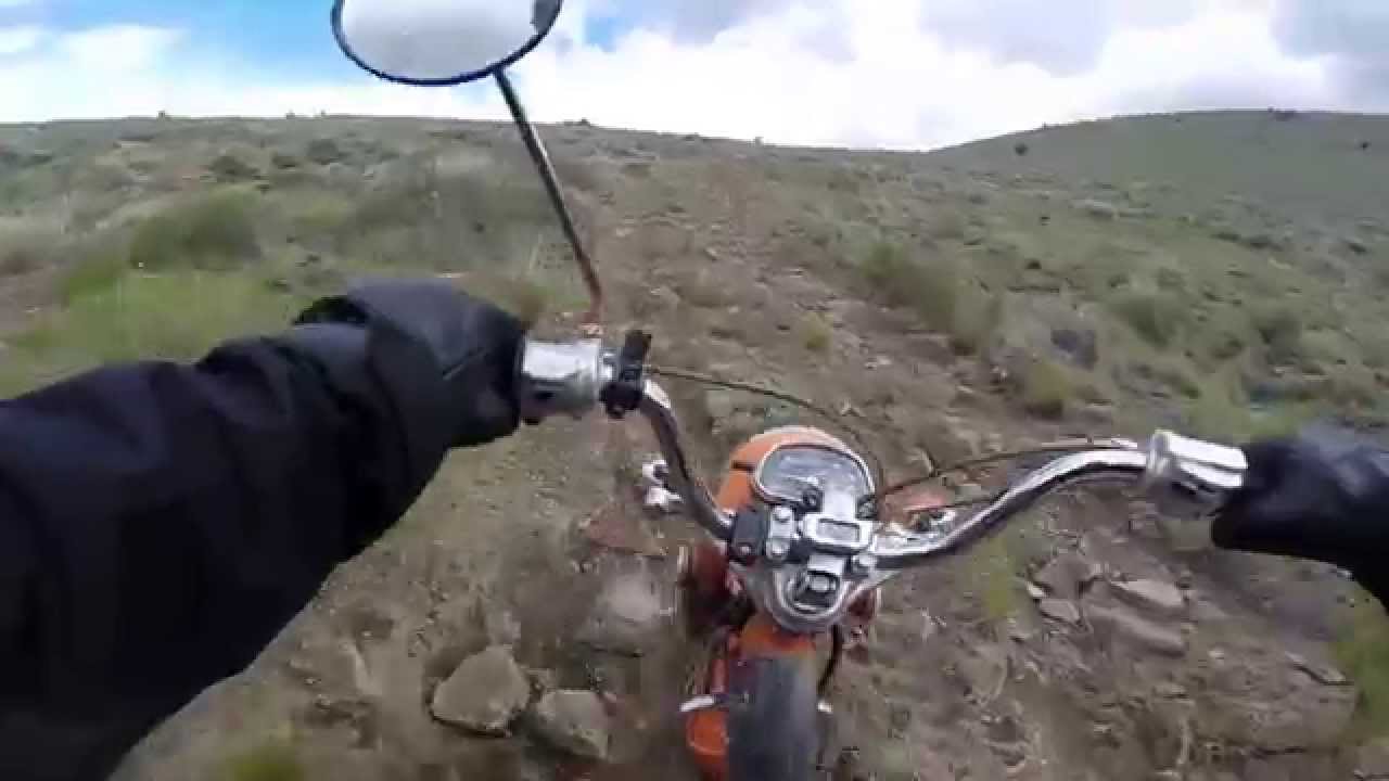 Honda CT90 Climbing a hill with a view