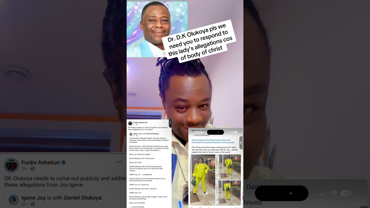 Dr. D.K Olukoya pls we need you to respond to this lady’s allegations cos of body of christ