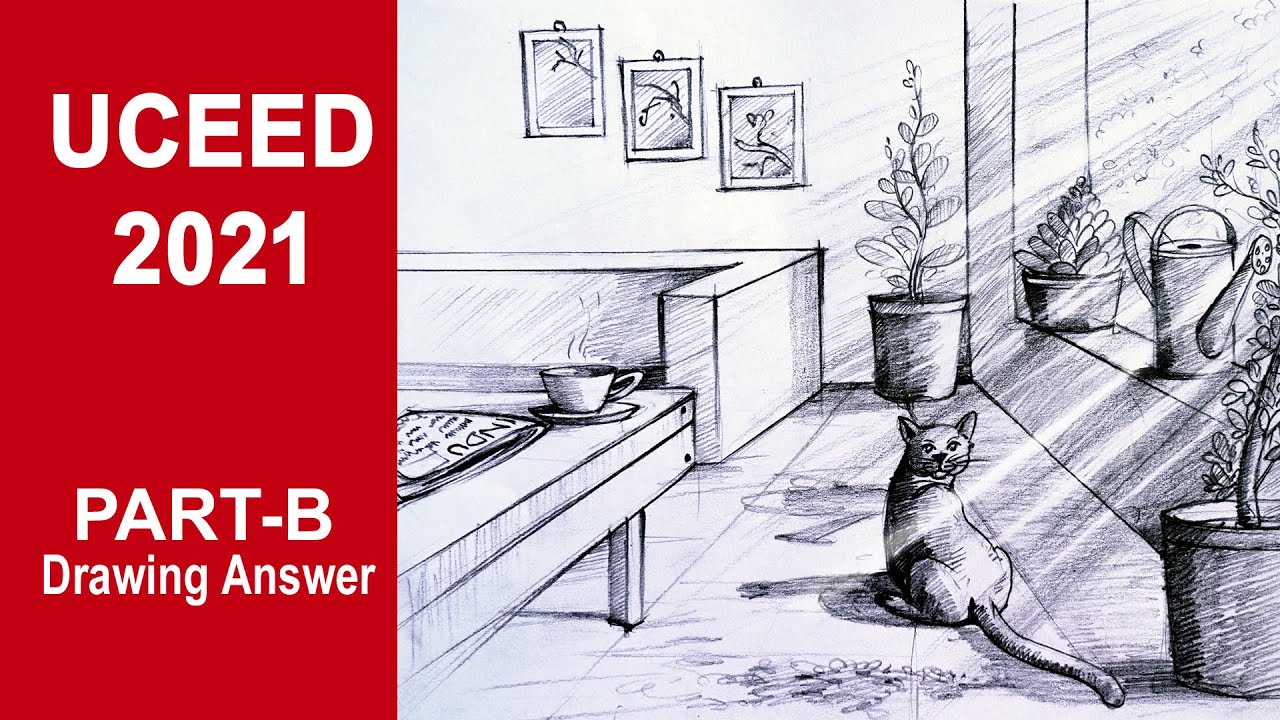 UCEED 2021 PART- B Drawing Answer