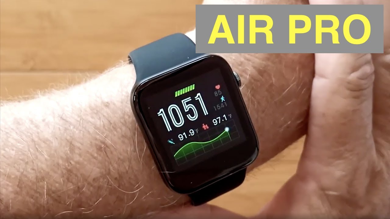LEMONDA AIR PRO Temperature IP67 Waterproof Apple Watch Shaped Health Smartwatch: Unbox and 1st Look