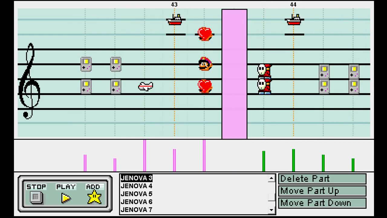 Final Fantasy VII: J-E-N-O-V-A on Mario Paint Composer