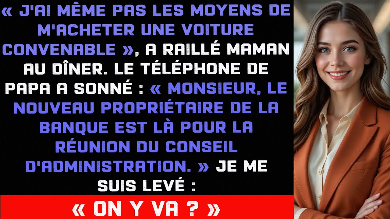 Au dîner de famille, ils m'ont traité de pauvre — le nouveau patron de leur banque est entré.