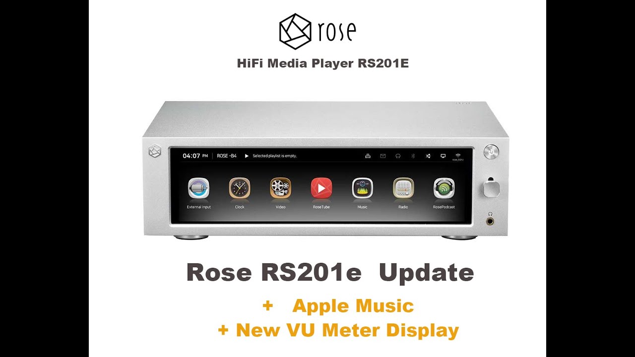 Rose RS201e  Update + Apple Music + New VU Meter Display