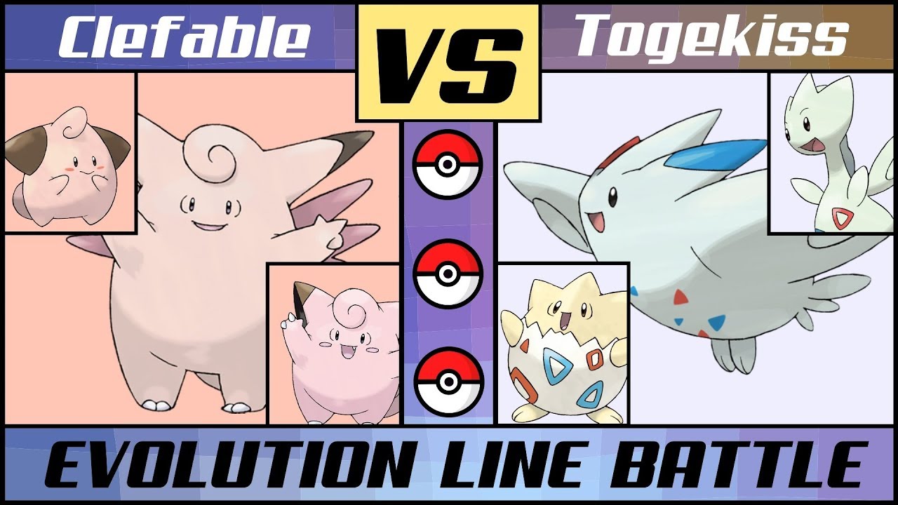 TOGEKISS vs. CLEFABLE - Fairy Evolution Line Battle (Pokémon Sun/Moon)