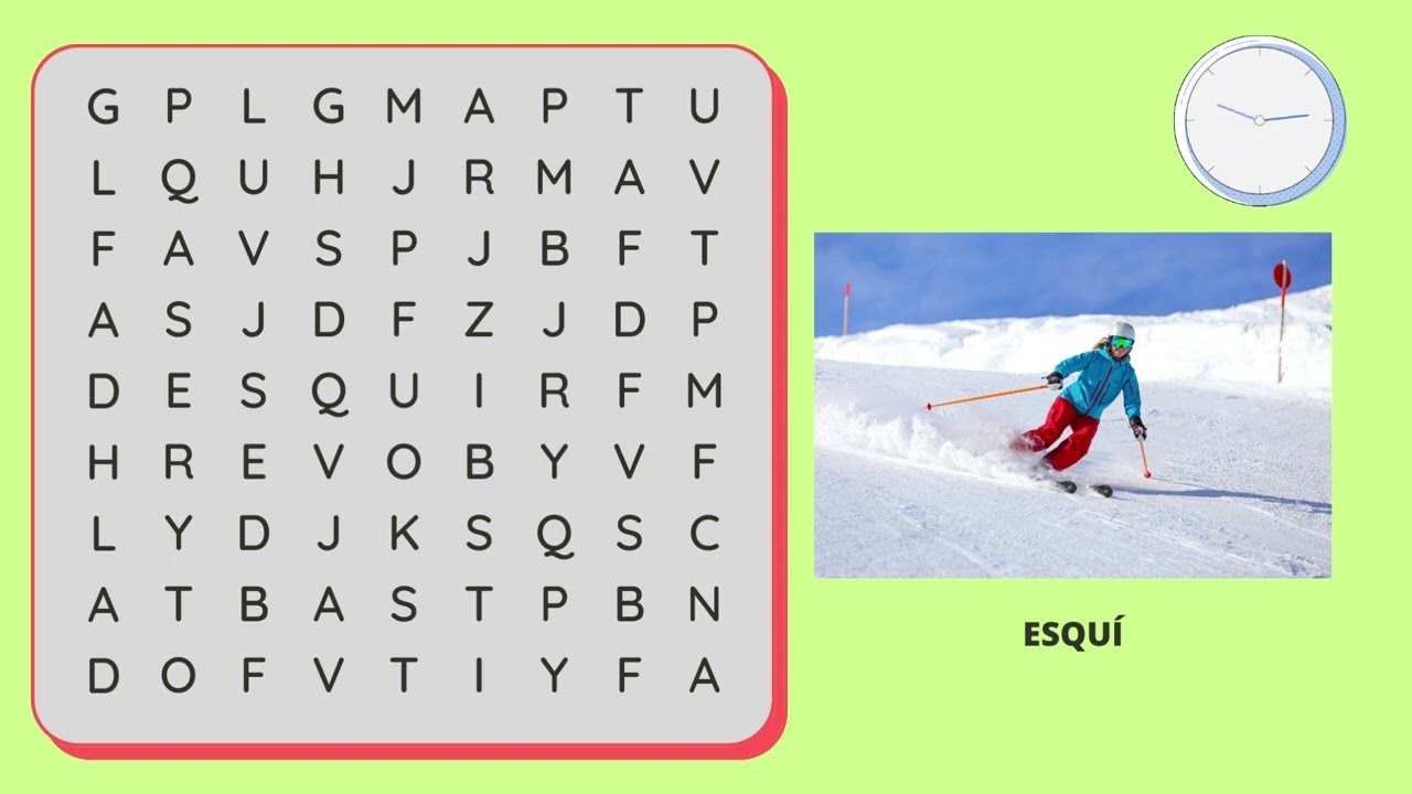SOPA DE LETRAS. LOS DEPORTES. #aprenderespañol #sopadeletras #spanishforenglishspeakers