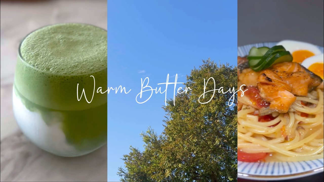 Matcha Coconut Cream Latte | Routine Walk | Simple Salmon Pasta