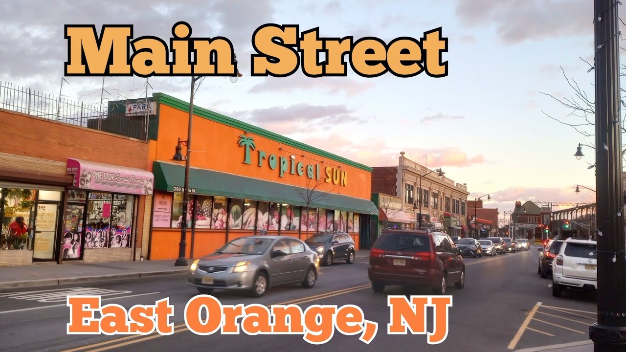 Walking on Main Street in East Orange, New Jersey, USA