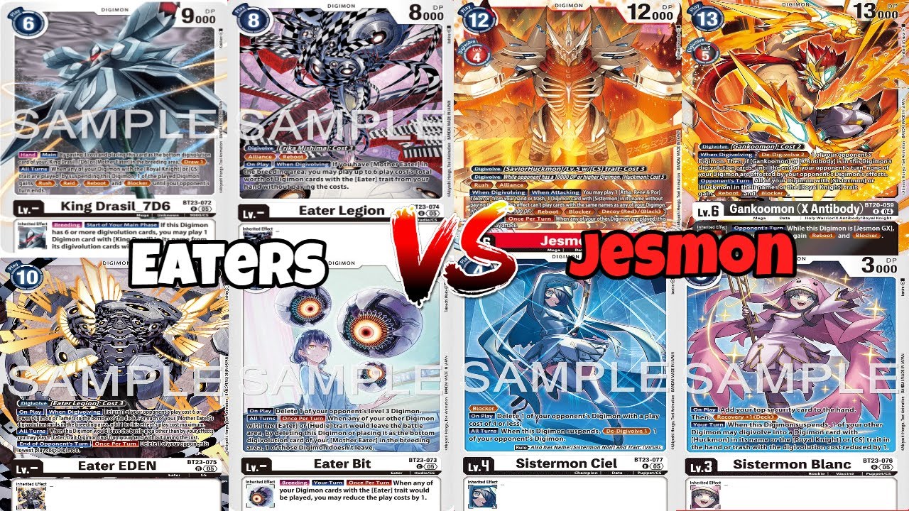 New Eaters vs  Jesmon | Digimon TCG BT23 Gameplay