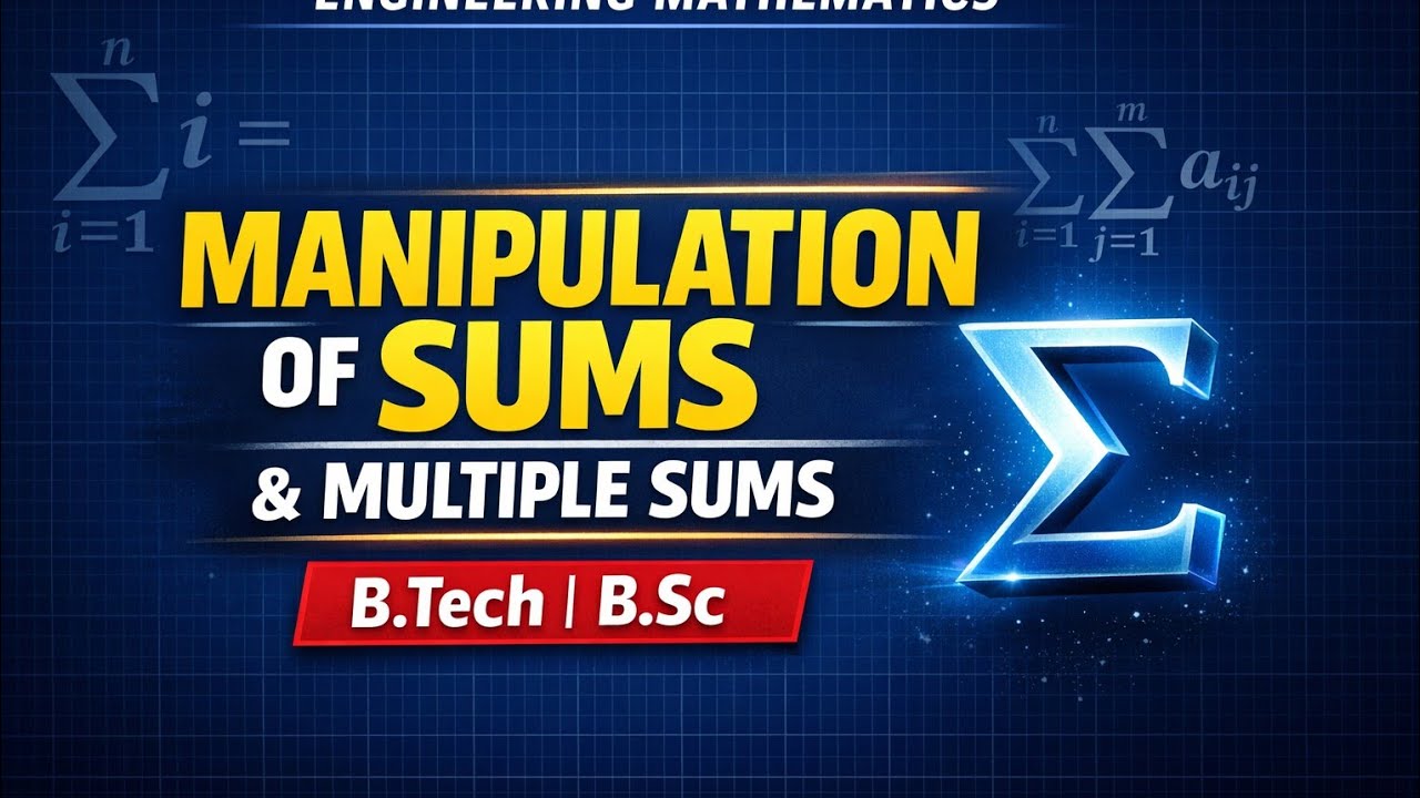 153.MANIPULATION OF SUMS AND MULTIPLE SUMS by S.N.Srivastava Sir