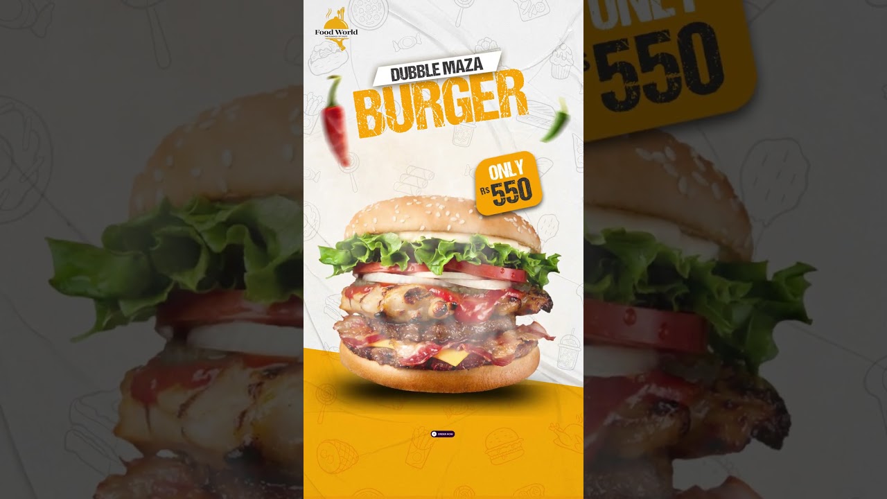 Burger Animation Ad | Motion Graphics for Fast Food Brands | After Effects
