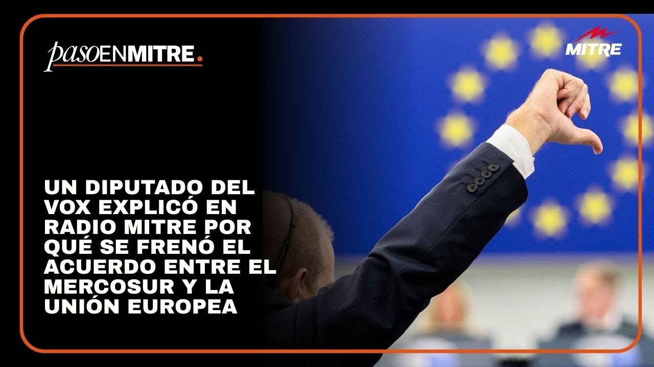 Un diputado del VOX explicó por qué se frenó el acuerdo entre el Mercosur y la Unión Europea