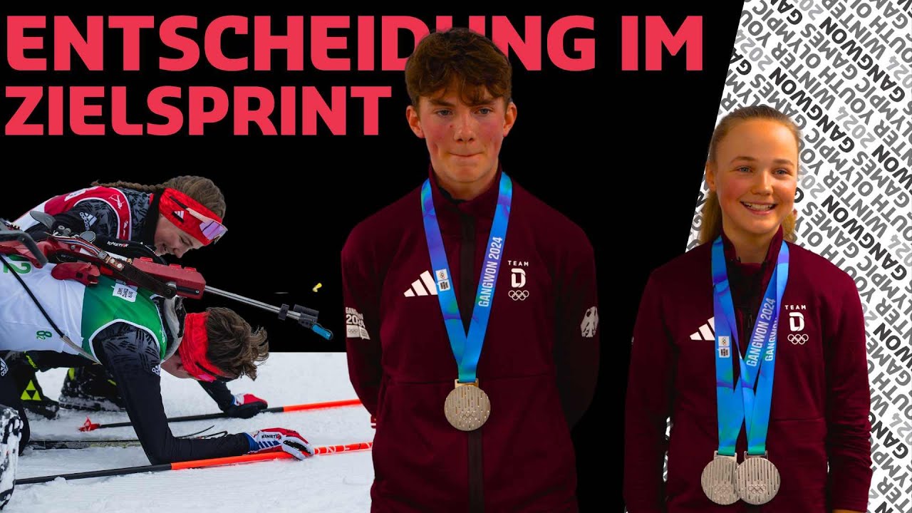 Wie man eine Medaille im Single Mixed holt? Biathleten Marie Keudel und Korbi Kübler erklären...