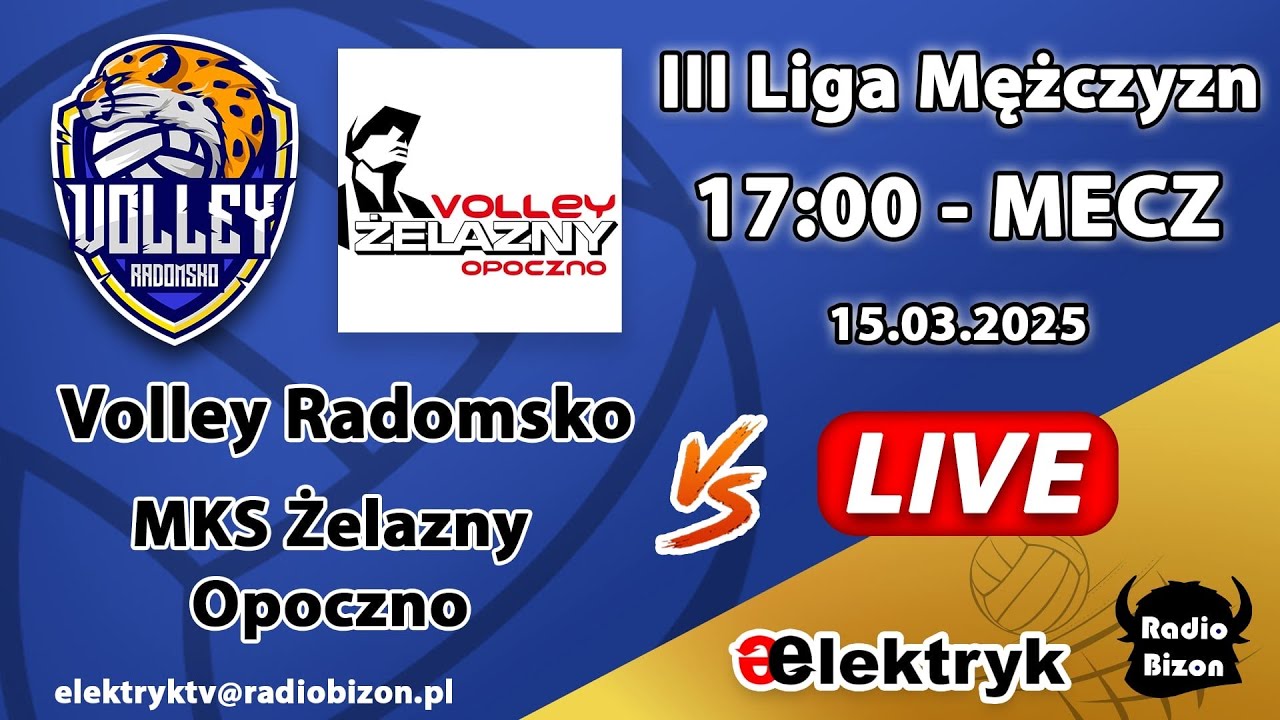 METPRIM Volley Radomsko — MKS Volley Żelazny Opoczno | Transmisja LIVE i studio przedmeczowe