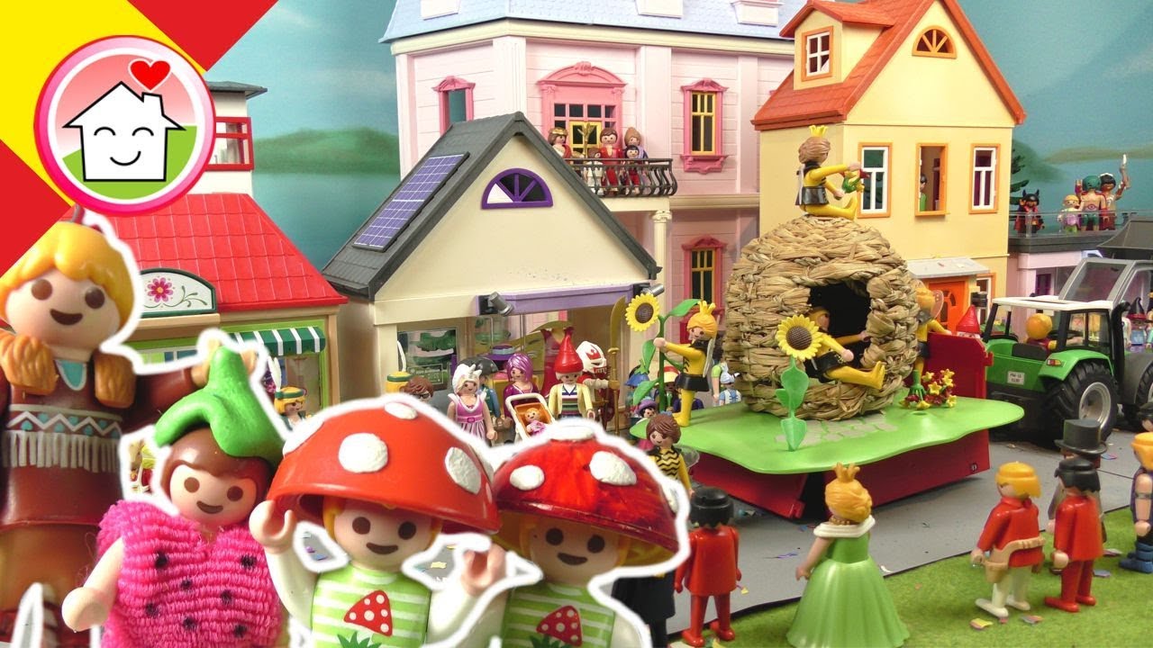 Playmobil en español Desfile del lunes de Carnaval con la familia Hauser