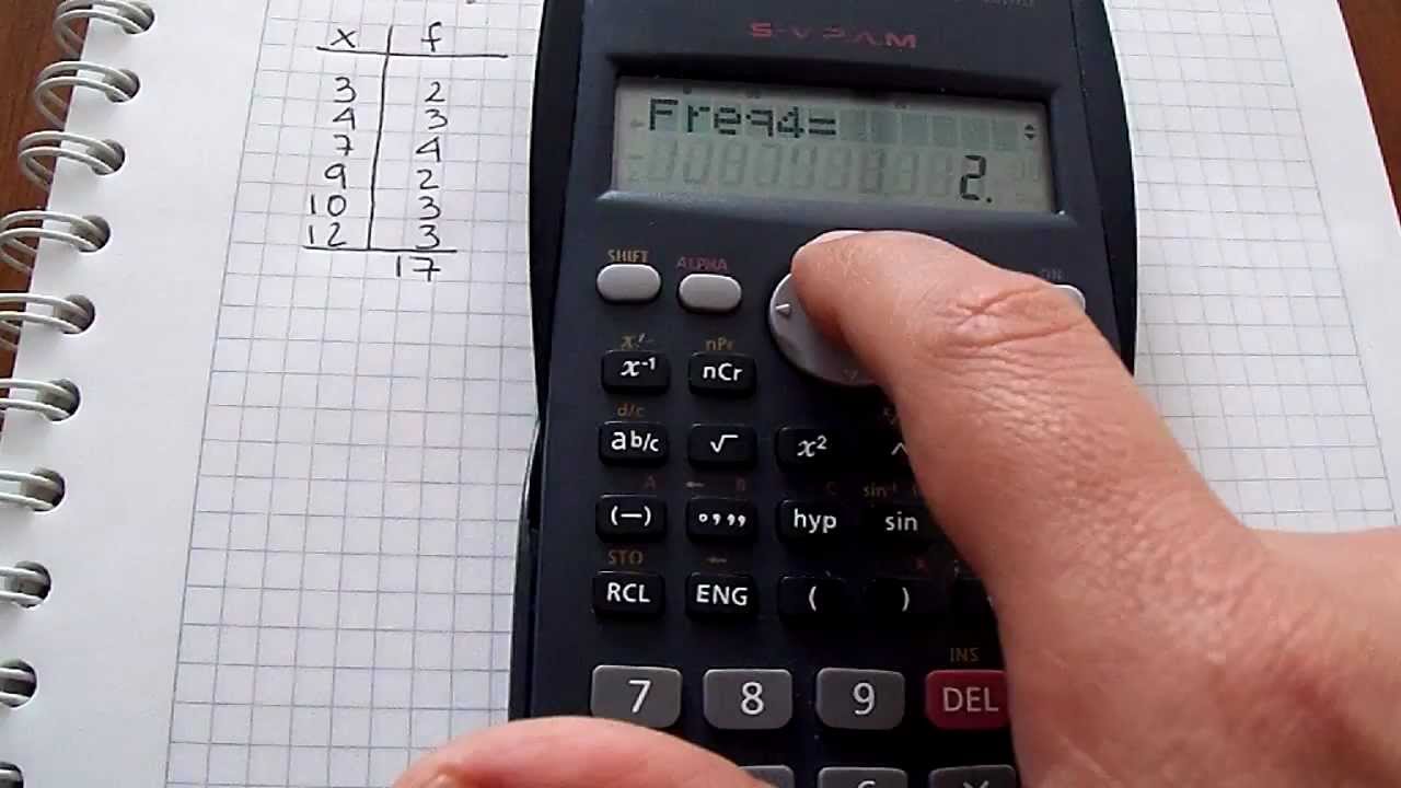 Media, Varianza y Desviación Estándar con tablas de frecuencia y calculadora CASIO fx-82MS