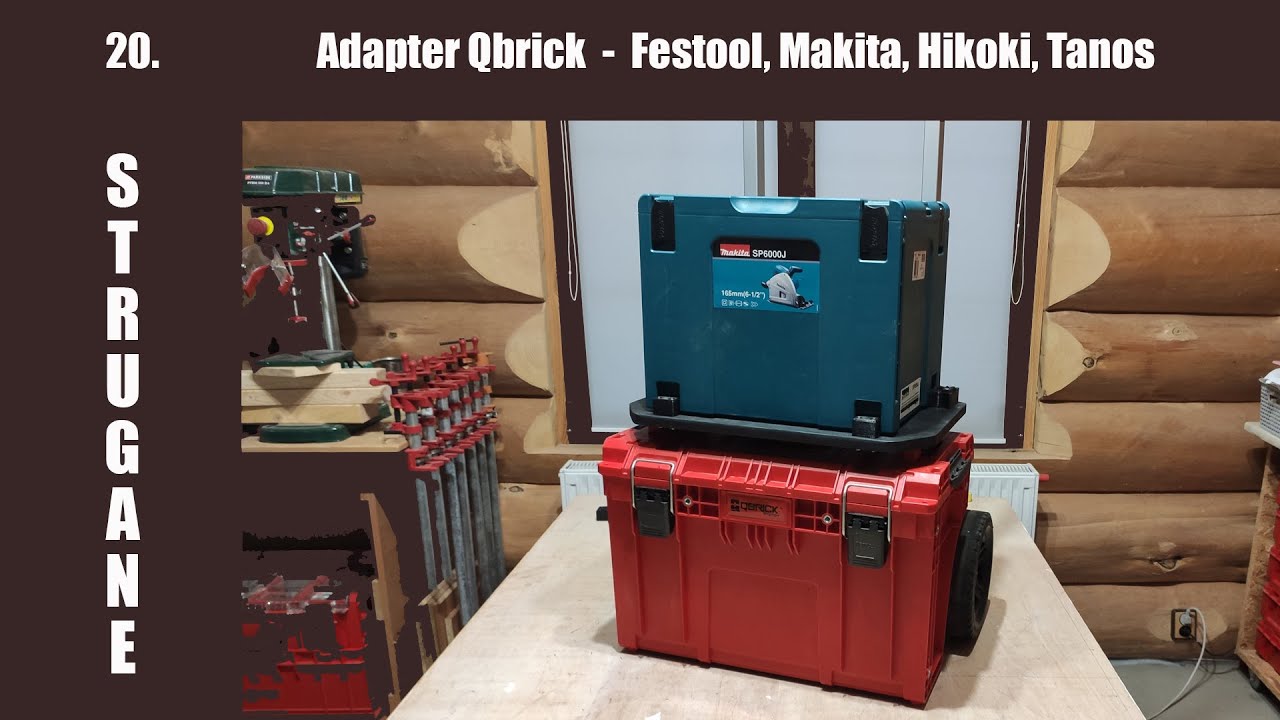 Jak połączyć skrzynki Qbrick ze skrzynkami Makita Makpac Festool Hikoki . Adapter Qbrick - Makita