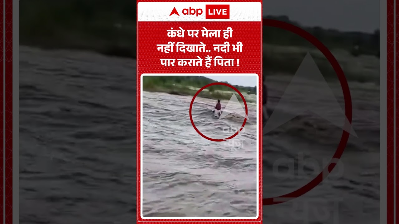 Viral Video : कंधे पर मेला ही नहीं दिखाते... नदी भी पार कराते हैं पिता ! | #StruggleForEducation