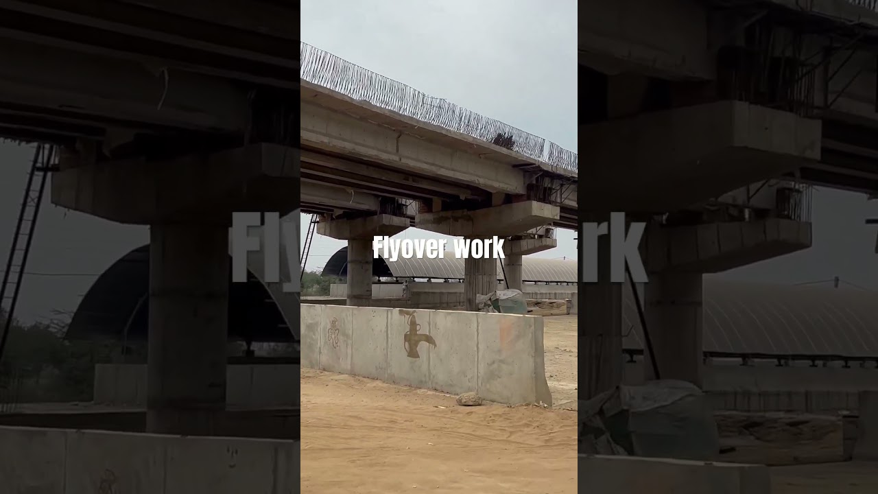 Flyover work nh344p #flyover #civil #civilwork #road #highway #nhai