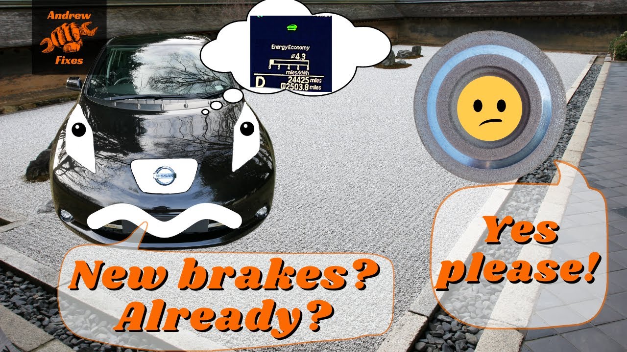Nissan Leaf front brake pads and discs replacement detailed how to guide