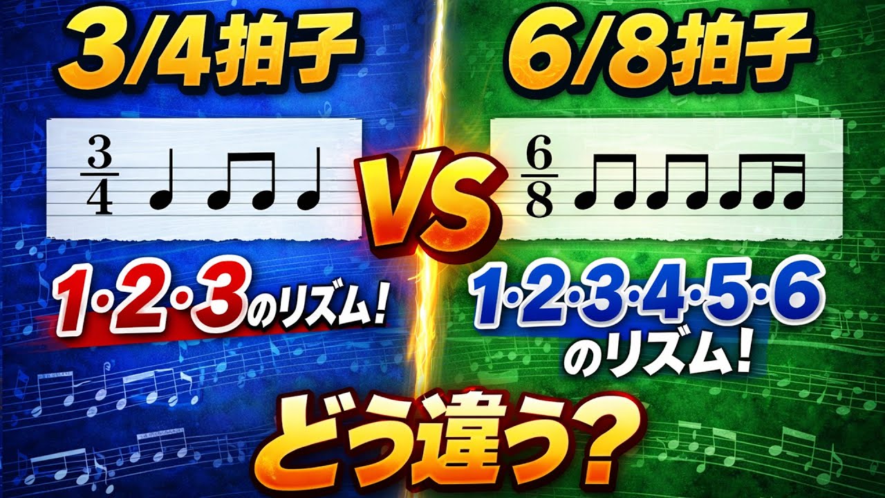 3/4拍子と6/8拍子の違い #音楽 #音楽教室 #learnmusic #MusicEducation